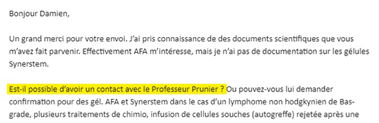 Ist es möglich, Professor Prunier zu kontaktieren?